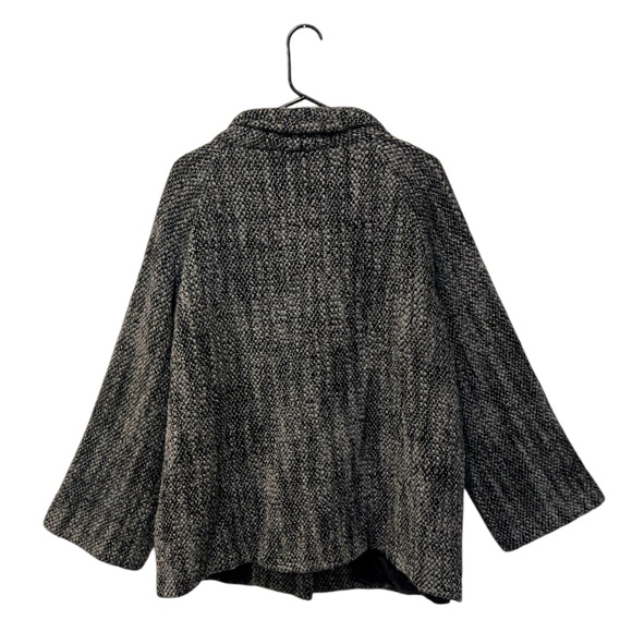 Eileen Fisher wool tweed button front peacoat size Xl - Picture 2 of 5